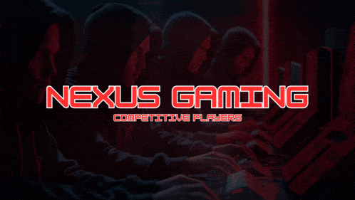 a poster for nexus gaming competitive players with a group of hackers