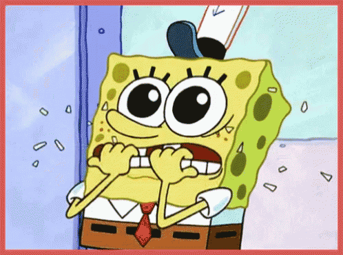 a cartoon drawing of spongebob squarepants with a hat and tie