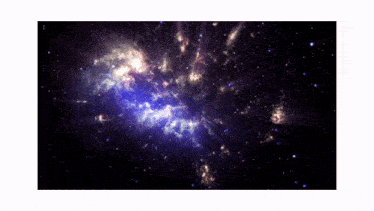a picture of a galaxy with purple and blue clouds