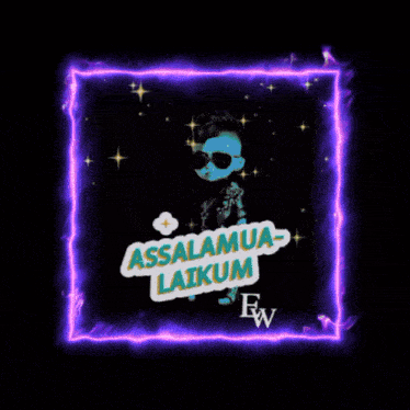 a picture of a boy with the words assalamua-laikam