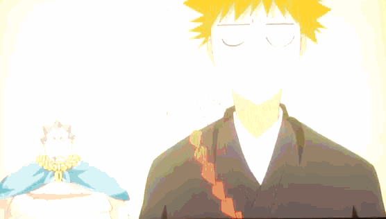 a cartoon character with orange hair is making a face