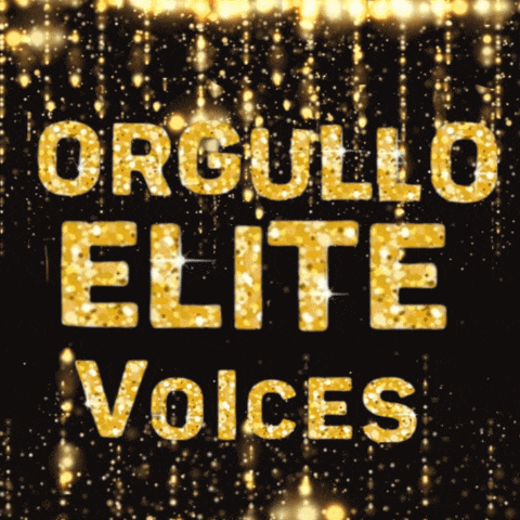 a poster that says orgullo elite voices on it