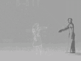 a black and white drawing of a person holding a lightning bolt
