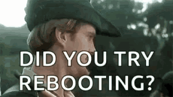 a man in a cowboy hat is asking if he 's trying to reboot .