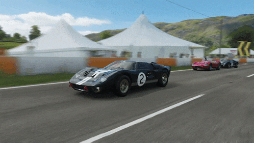 a race car with the number 2 on the front