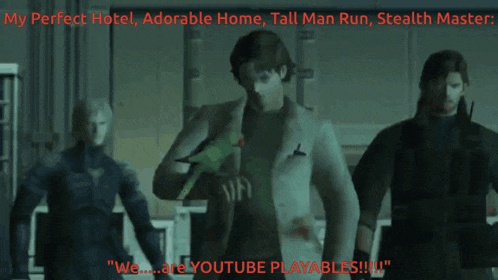 a video game scene with the words " we are youtube playables "