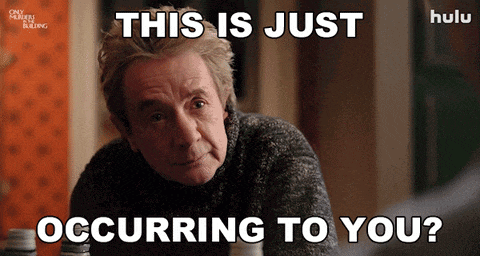 a man in a sweater with the words this is just occurring to you