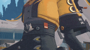 a close up of a cartoon character with chinese writing on the sleeves