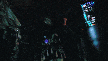 a computer generated image of a purple and orange fireball