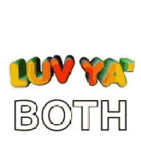 a colorful logo that says luv ya both on a white background
