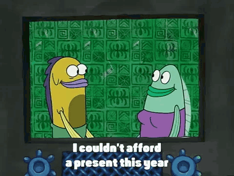 Spongebob I Couldnt Afford A Present This Year GIF - Spongebob I Couldnt Afford A Present This Year Christmas GIFs