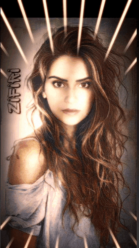 a picture of a woman with the word zafirz on the bottom