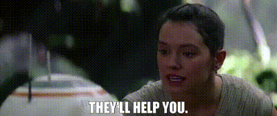 a woman is talking to another woman and saying `` they 'll help you . ''