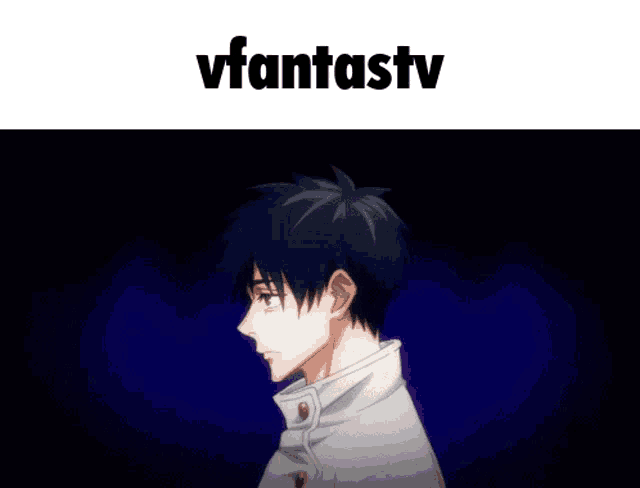 a poster for vfantastv with a picture of a man in a white jacket