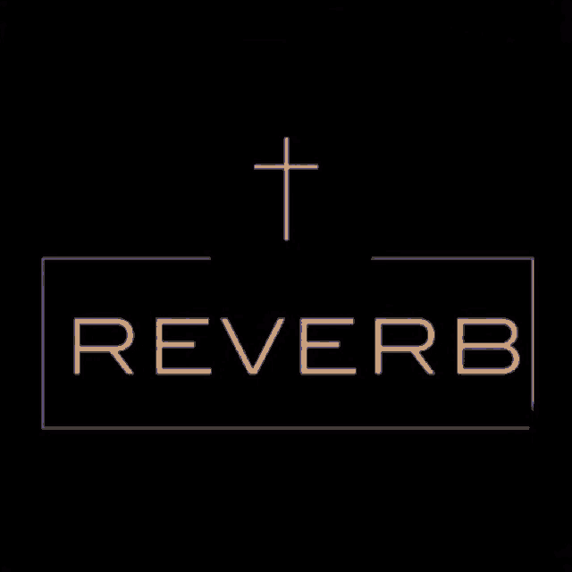 a black background with the word reverb and a cross