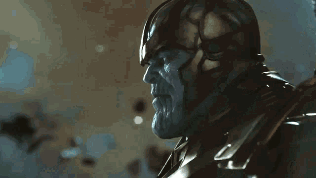 thanos says " your demeanor is that of a pouty child " while wearing a helmet