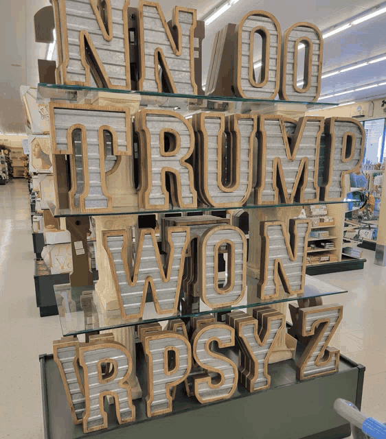 a display of wooden letters including the letters rpsyz