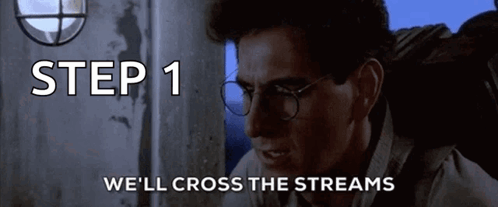 Ghostbusters Cross The Streams GIF - Ghostbusters Cross The Streams Nerd GIFs