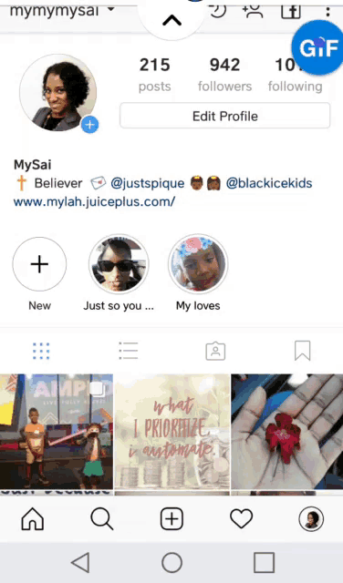 a screenshot of mymymysais instagram page