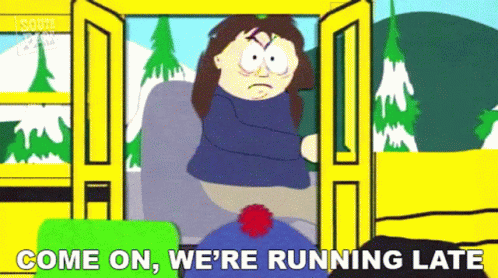 Come On Were Running Late Veronica Crabtree GIF - Come On Were Running Late Veronica Crabtree South Park GIFs