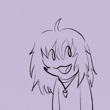 a drawing of a person sitting at a table with a plate of food and a cup of coffee