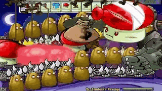a group of cartoon characters are playing a video game .