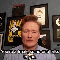 Conan O Brien Freak GIF - Conan O Brien Freak Weirdo GIFs