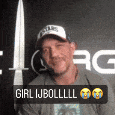 a man wearing a baseball cap that says stars