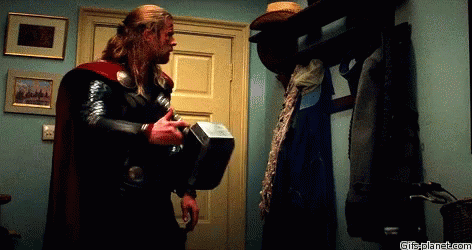 Thor Captain America GIF - Thor Captain America Hanging Mjolnir GIFs