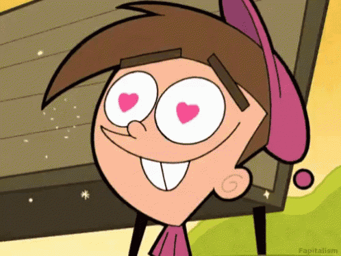 a cartoon character with hearts in his eyes and the word fapitalism below him