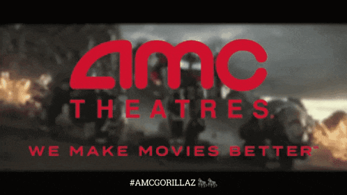 an advertisement for amc theatres shows a military scene