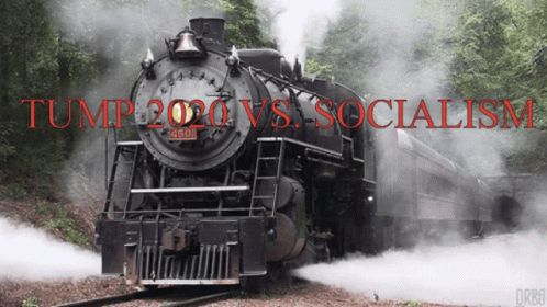 Trump Vs Socialism Train GIF - Trump Vs Socialism Train Smoke GIFs