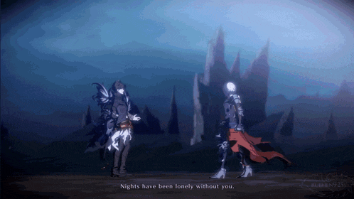 a screenshot of a video game that says ' nights have been lonely without you ' on it