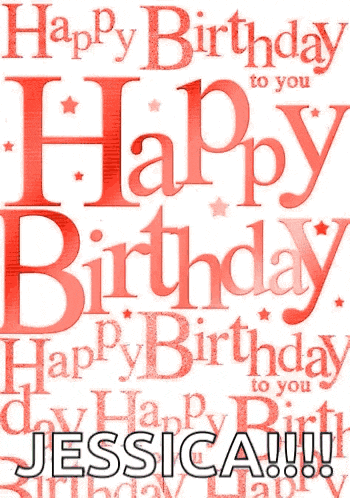 a poster that says happy birthday to you and jessica