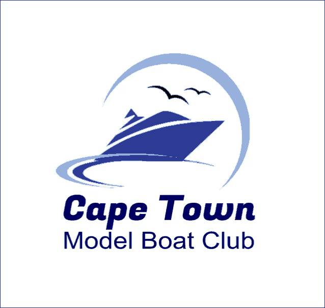 a logo for cape town model boat club with a boat and birds on it