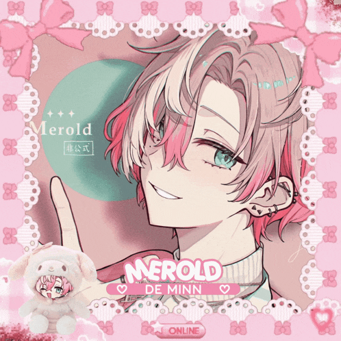 a picture of a boy with the name merold de minn on it