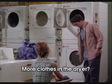 Laundry Day GIF - Friends Rossand Rachel More Clothes In The Dryer GIFs