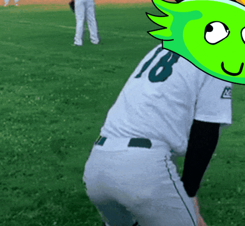 a baseball player with the number 18 on his shirt