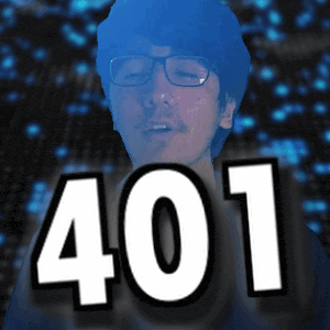 a man with glasses and the number 401 on his face