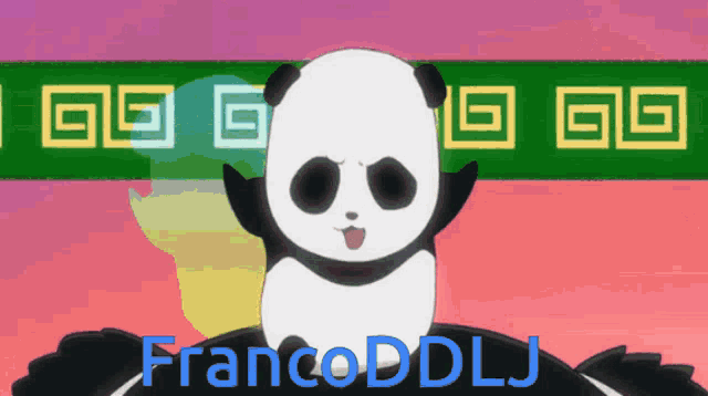 a cartoon panda bear with the name francoddllj on the bottom