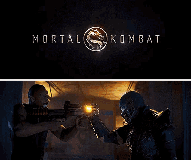 a couple of pictures of a movie called mortal kombat .