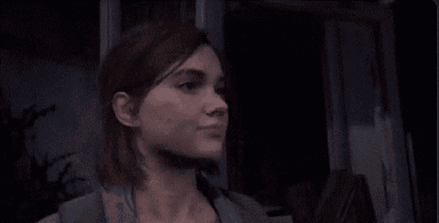 a woman is giving the middle finger in a video game .