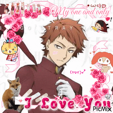 a picture of a boy with the words i love you