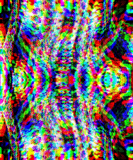 a colorful pattern with a circle in the middle that looks like a kaleidoscope