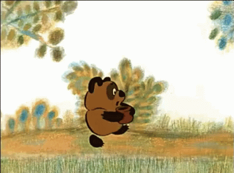 винни пух иду идти петь пою мультфильм GIF - Vinni Pukh Winnie The Pooh Fyodor Khitruk GIFs