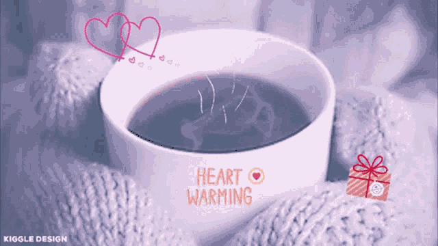 Heartwarming Hot Coffee With Love GIF - Heartwarming Hot Coffee With Love Kiggle Design GIFs