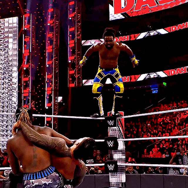 King Xavier Woods Double Foot Stomp GIF