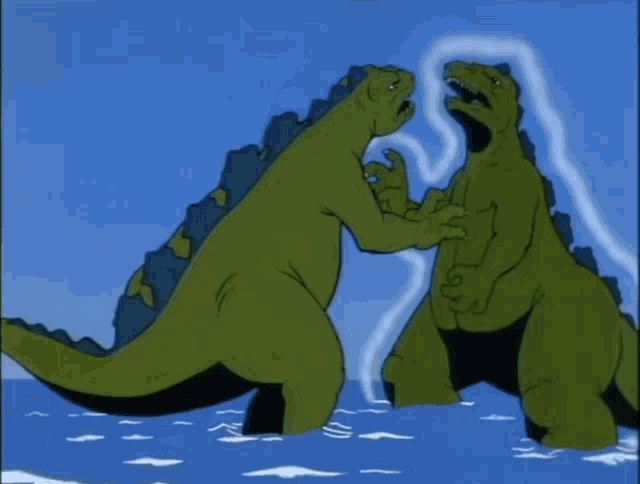 Godzilla Hug It Out GIF - Godzilla Hug It Out Hug It Out Bro GIFs
