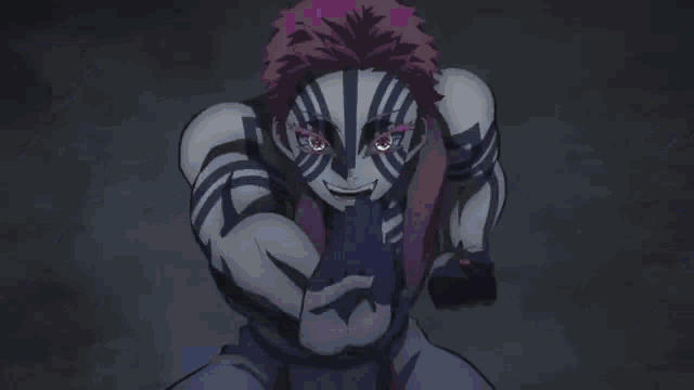 a man with red hair is flying through the air with the words `` disorder '' written on the bottom .