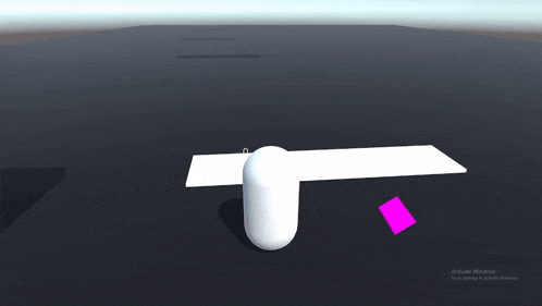 a screenshot of a video game shows a white sphere on a white surface .
